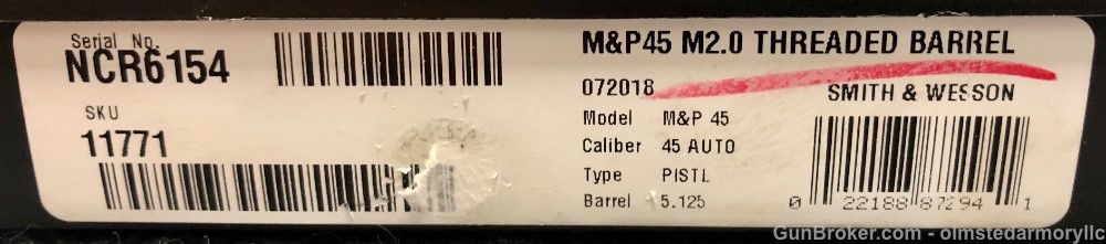 S&W M&P45 M2.0 Threaded Suppressor Ready Mint as new Boxed. -img-6