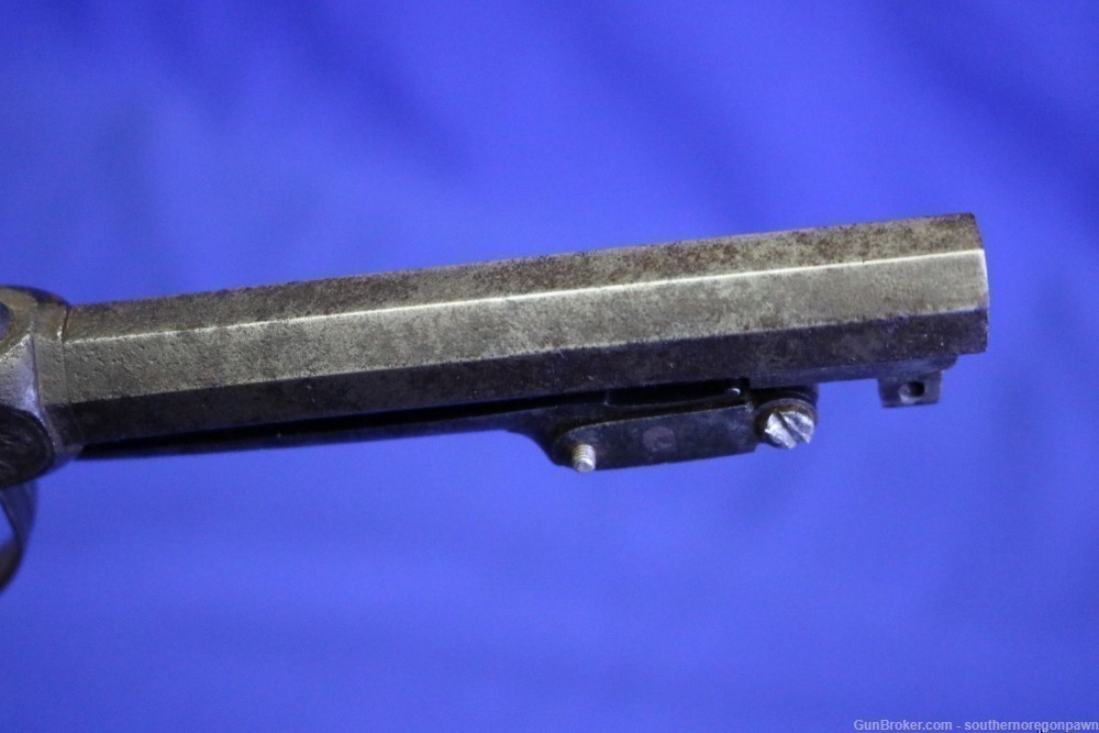 L & Co  Snap Bayonet  folding .44 cal Percussion pistol walnut  Antique -img-37