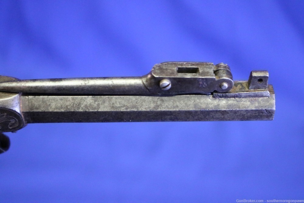 L & Co  Snap Bayonet  folding .44 cal Percussion pistol walnut  Antique -img-33