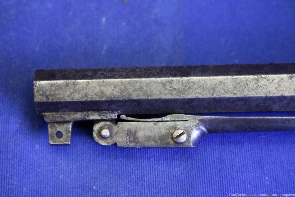 L & Co  Snap Bayonet  folding .44 cal Percussion pistol walnut  Antique -img-4