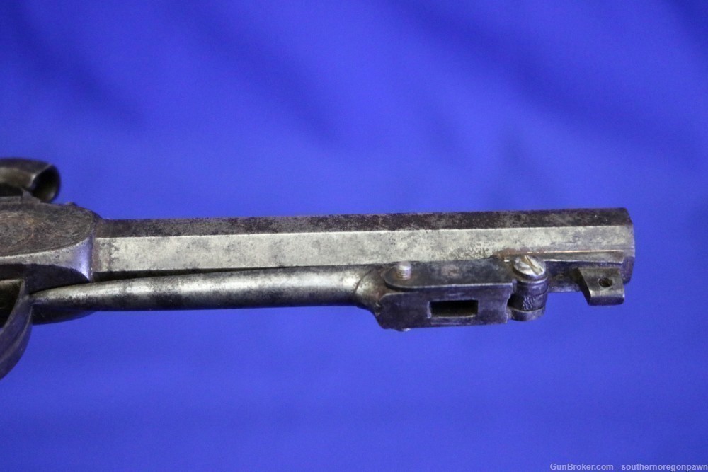 L & Co  Snap Bayonet  folding .44 cal Percussion pistol walnut  Antique -img-32
