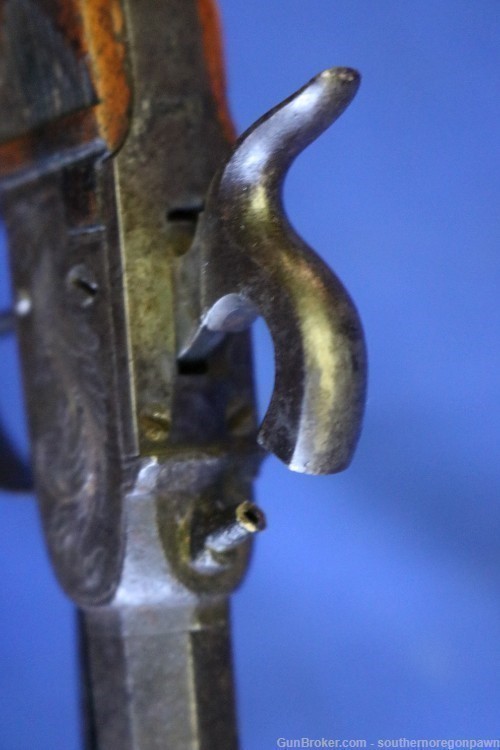 L & Co  Snap Bayonet  folding .44 cal Percussion pistol walnut  Antique -img-25