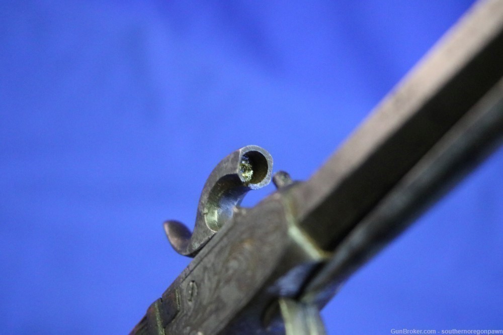 L & Co  Snap Bayonet  folding .44 cal Percussion pistol walnut  Antique -img-40