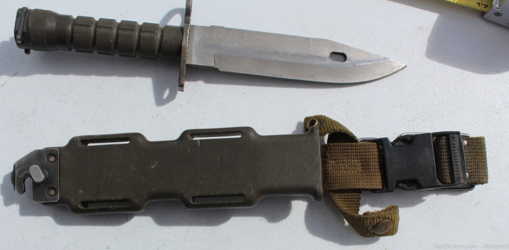 LanCay M9 Bayonet with Scabbard - No Hyphen - First Contract - Gray Blade-img-6
