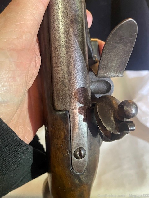 Antique British Military Officers Flintlock Pistol-img-8