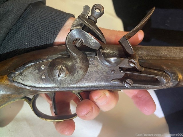 Antique British Military Officers Flintlock Pistol-img-2