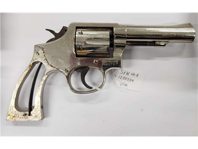 Pre Owned: Smith & Wesson Model 10-8 .38 Special Revolver - Nickel Finish 