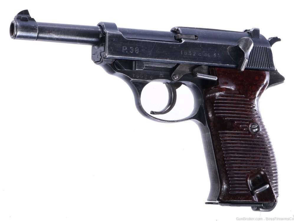 German Made 1945 Walther P38 9mm Luger Semi-Auto Pistol 5"- Used (JS)-img-0