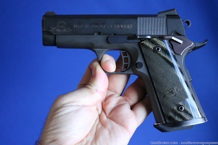 Rock island armory 1911 A1 CS Commander tactical with Kimber grips 9mm-img-7