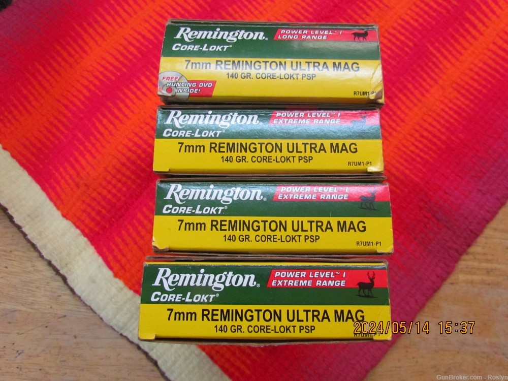 4-20 Round Boxes Remington 7mm Ultra magFactory Ammo-img-0