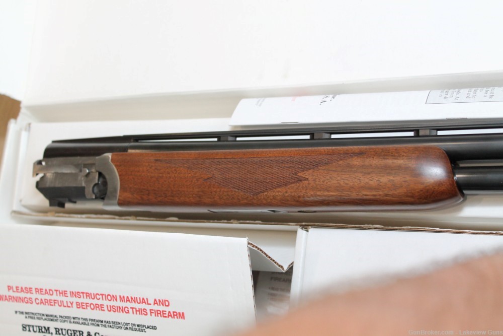 ruger red label 28 ga. factory engraved unfired in box-img-8