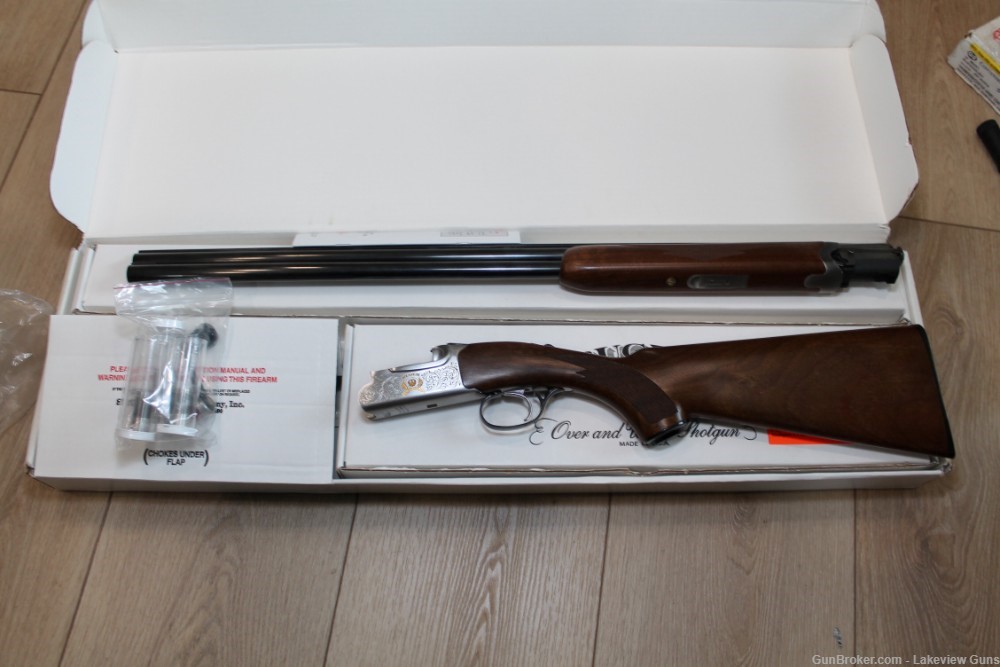 ruger red label 28 ga. factory engraved unfired in box-img-0