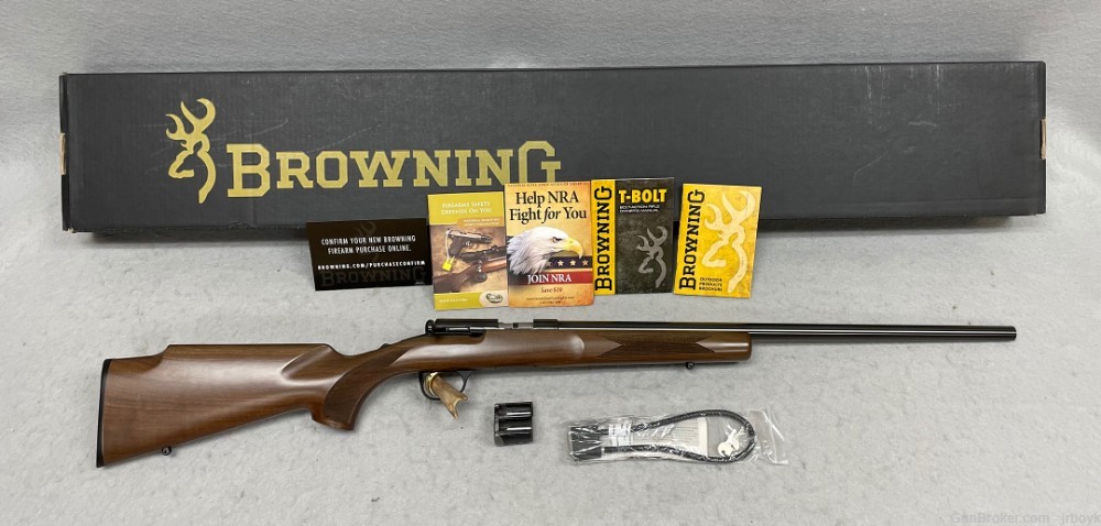*LIKE NEW IN BOX* BROWNING T-BOLT TARGET/VARMINT, .22 WRM (MAGNUM), 22" BBL-img-0