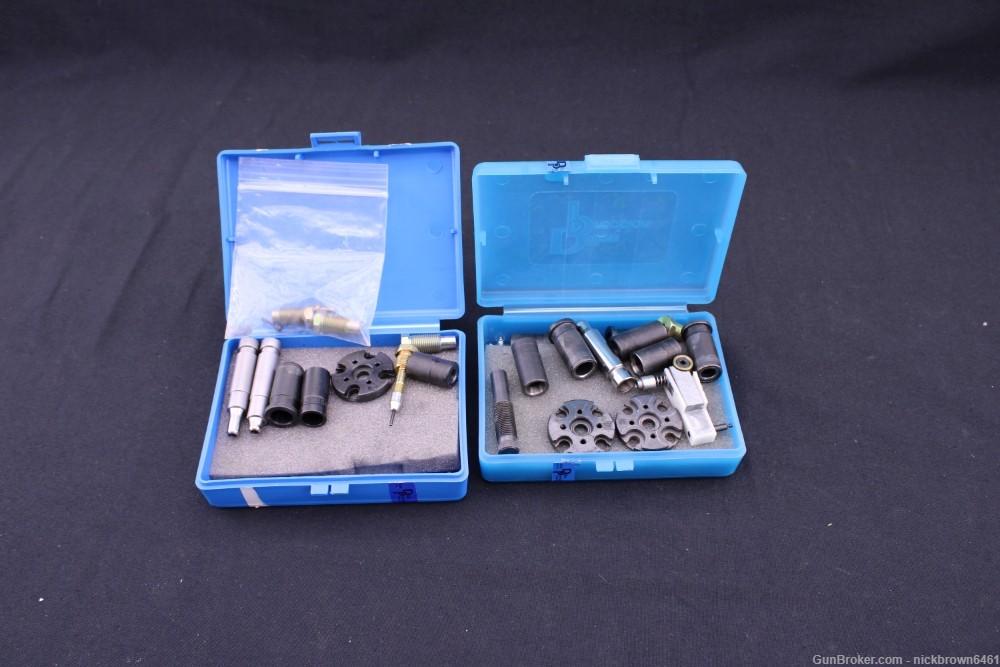 DILLON PRECISION SQUARE DEAL B PRESS 3 TOOLHEADS DIES EXTRAS GREAT COND!-img-15
