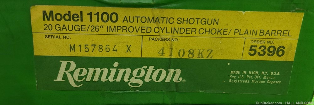 Remington 1100 * 20 GAUGE * 26" IMP CYL CHOKE IN ORIGINAL GREEN BOX-img-49