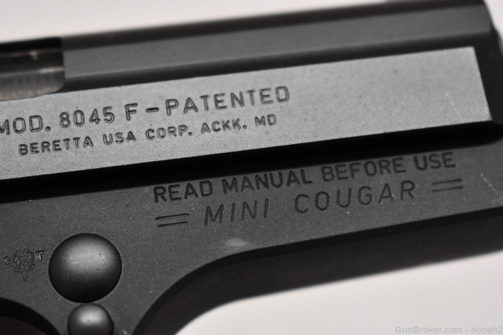 Excellent Beretta 8045F Mini Cougar 45 ACP Semi Auto Pistol W Box-img-27
