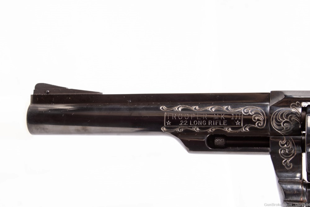 Engraved Colt Trooper MK III 22LR Durys # 18083-img-4
