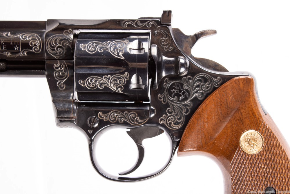 Engraved Colt Trooper MK III 22LR Durys # 18083-img-3