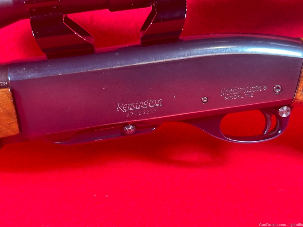 Remington Woodmaster 742 6mm Rem Semi Auto Rifle with Scope-img-4