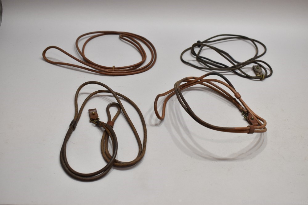 4 Leather Pistol Lanyards P-08 Luger? 2 Repro 2 Original? Read-img-0
