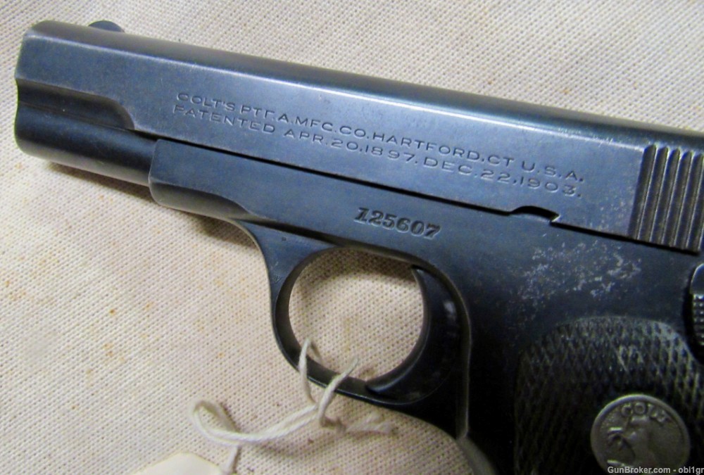 Colt Model 1908 .380 Hammerless Pistol 1937 .01 NO RESERVE-img-6