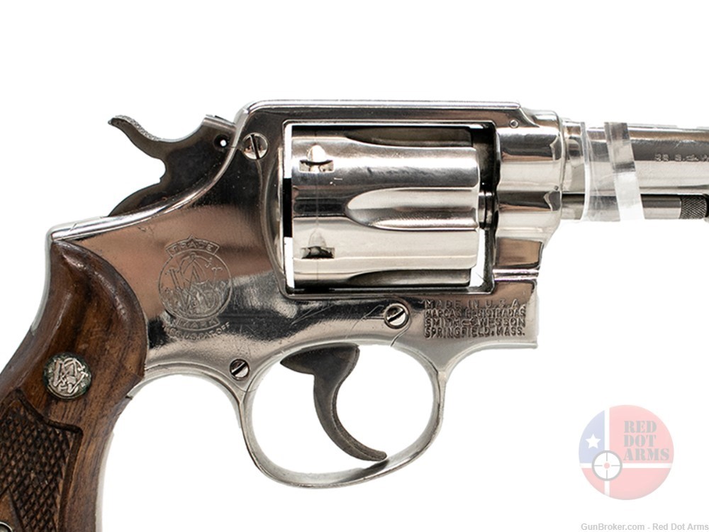 Smith and Wesson model 10, 38 S&W, 4" Nickle-img-4