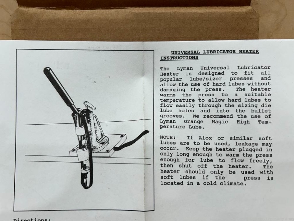LYMAN LUBE HEATER 110 OV -img-1