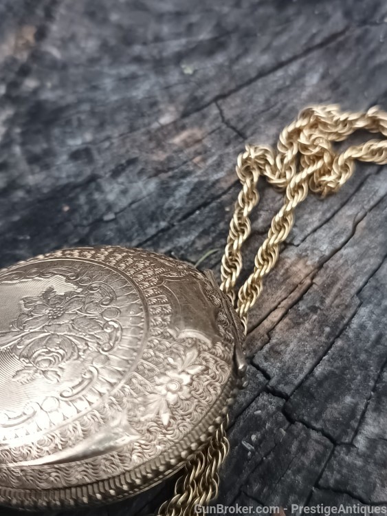 *1880s  ENGRAVED Elgin GOLD pocket watch-img-3
