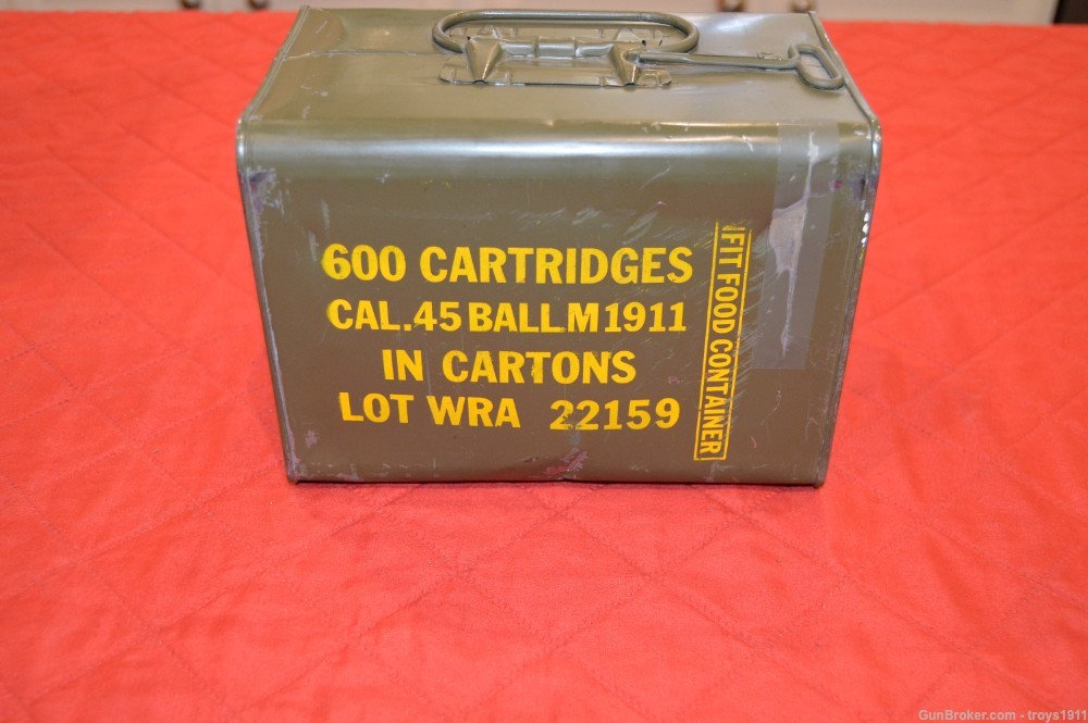 USGI .45 ACP Ball WW2 1945 Winchester WRA 600 rounds in can-img-0