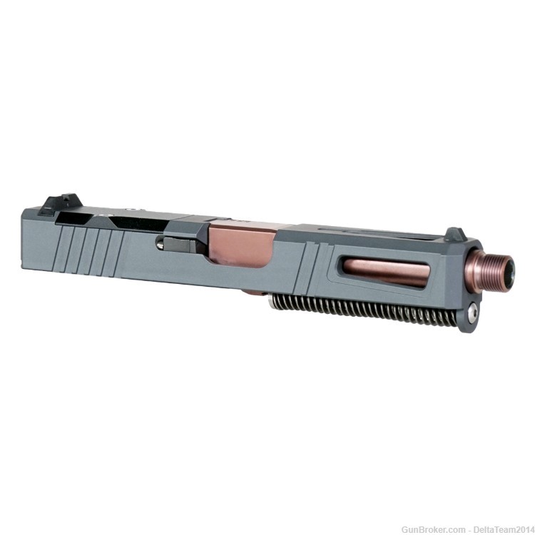 Complete Assembled Optic Ready Slide for Glock 19 | PVD Copper Barrel | RMR-img-0
