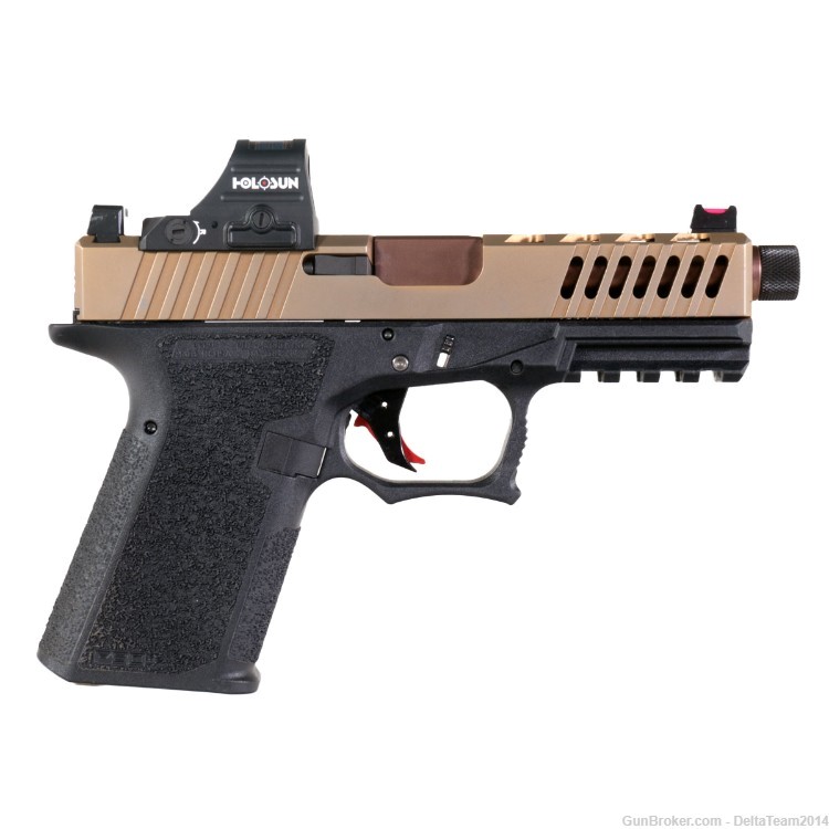 Complete Assembled PVD Bronze Slide for Glock 19 | Holosun 507CX2 Red Dot-img-5