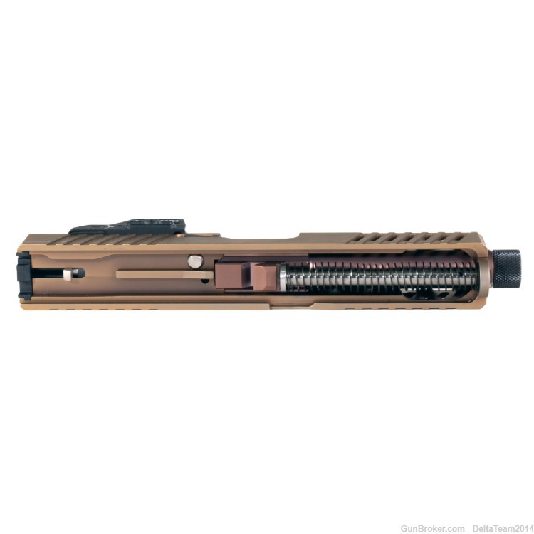 Complete Assembled PVD Bronze Slide for Glock 19 | Holosun 507CX2 Red Dot-img-2