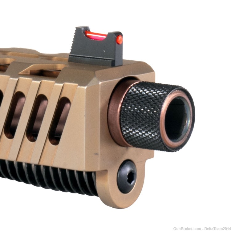 Complete Assembled PVD Bronze Slide for Glock 19 | Holosun 507CX2 Red Dot-img-3