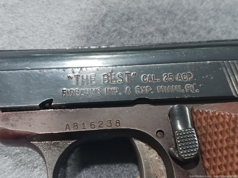 FIE "THE BEST" 25ACP SEMI AUTO PISTOL PRE-OWNED-img-3