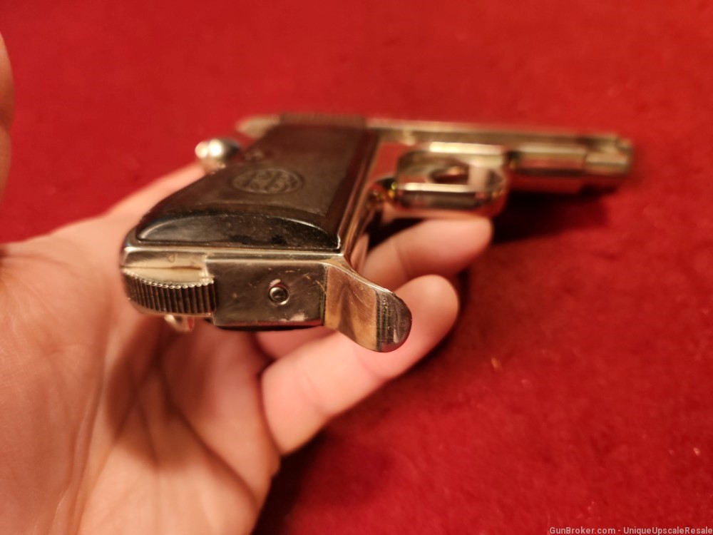 Beretta model 1934 380 ACP semi auto pistol - nickel with 2 mags-img-15