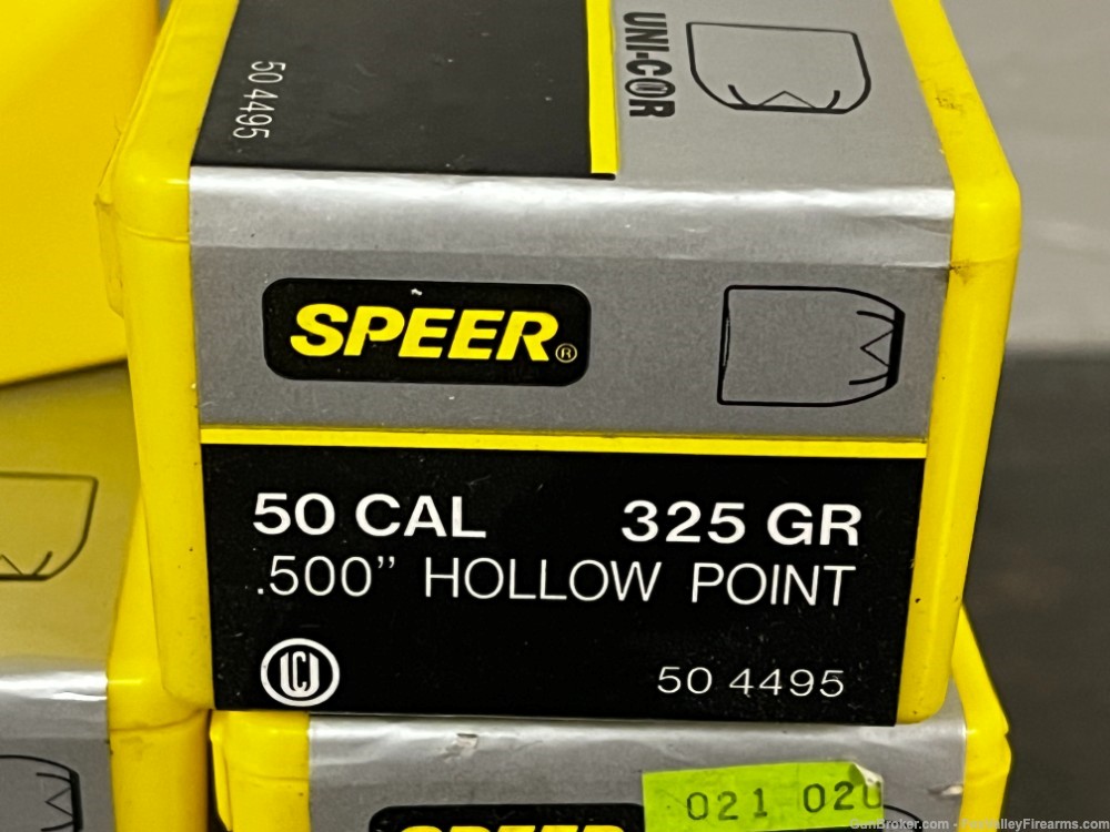 Speer Uni-Cor .500 325 gr Hollow Point 8 Boxes $1.00 NO RESERVE 50 AE-img-1