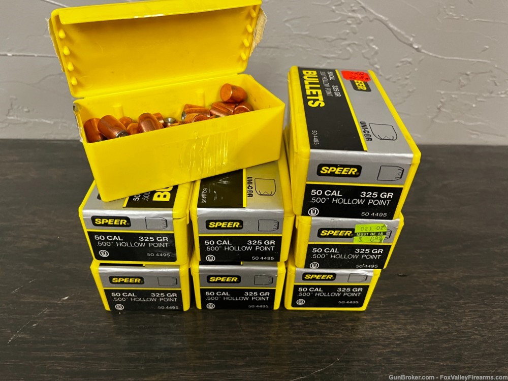 Speer Uni-Cor .500 325 gr Hollow Point 8 Boxes $1.00 NO RESERVE 50 AE-img-0