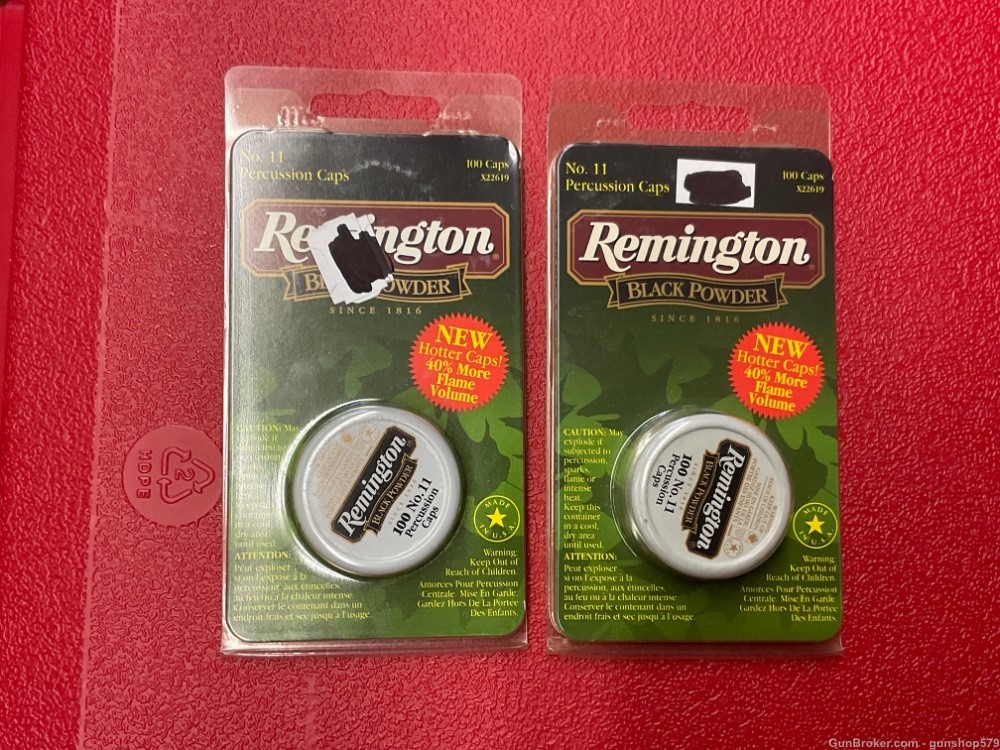 Remington No 11 Percussion Caps LOT x2 Two Tins 200 CHEAP Black Powder-img-0