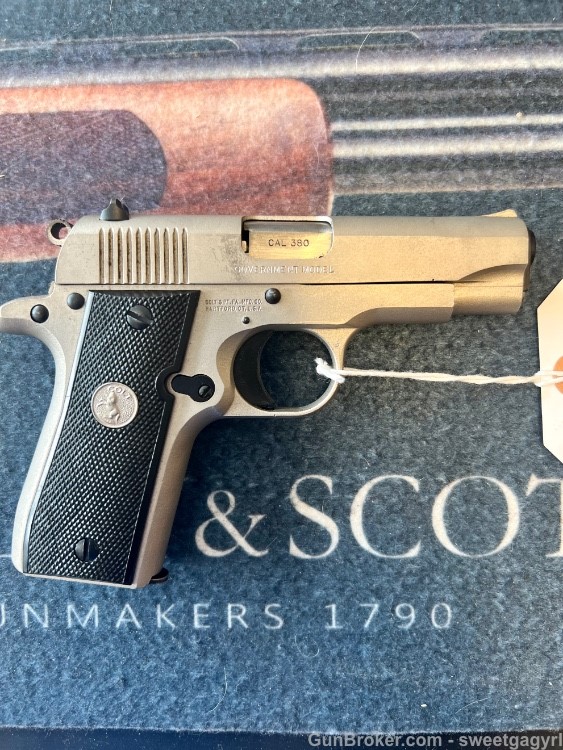 Colt MKIV Series 80 Government 380 ACP Pistol Electroless Nickel-img-0