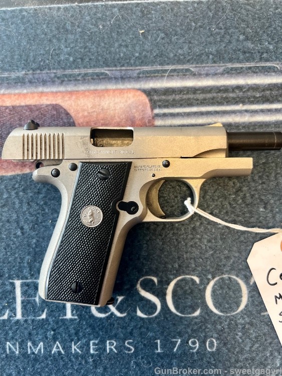 Colt MKIV Series 80 Government 380 ACP Pistol Electroless Nickel-img-2