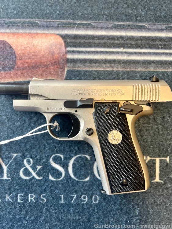 Colt MKIV Series 80 Government 380 ACP Pistol Electroless Nickel-img-3
