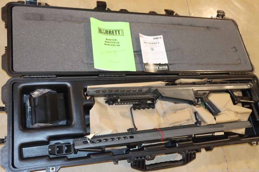 BARRETT Model M82A1 Rifle 50BMG 29" BLK 50 Caliber M82 A1 Bipod 13316 NEW-img-0