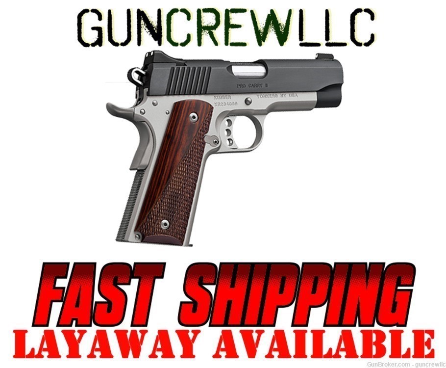 Kimber Pro Carry II Two Tone 1911 9mm 3200333 Blued 4" Layaway Available-img-0