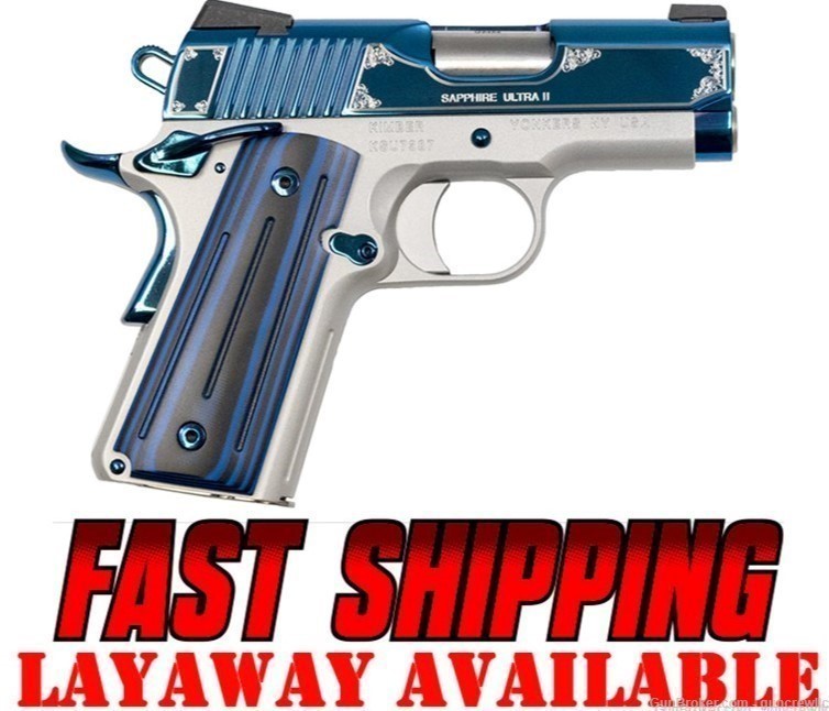 NEW Kimber Sapphire Ultra II 9mm NS Blue 1911 3200273 Layaway available-img-0