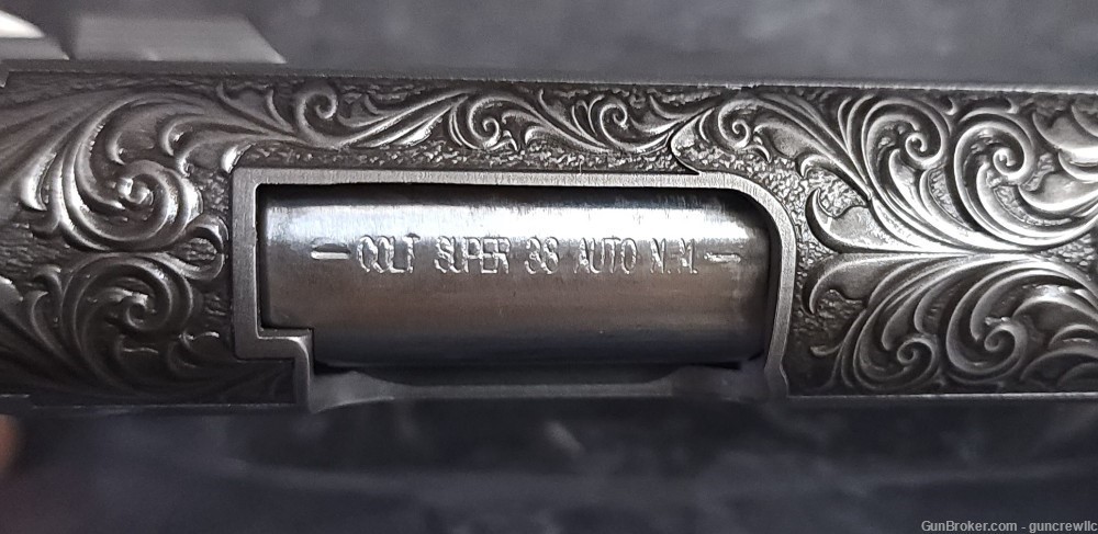 Colt 1911 The Regal AAA Stainless SS 38 Super Altamont Co Engraved Layaway -img-19