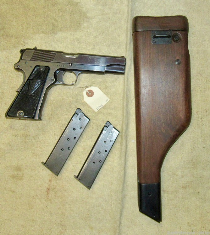 Great WWII German Polish Radom P35 Slotted 9mm Pistol & Stock & Mags .01 NR-img-0