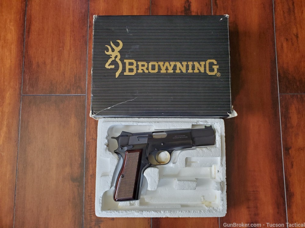 Browning Hi-Power Belgian (Portugal Assembly) 9mm Pistol Original Box!-img-0