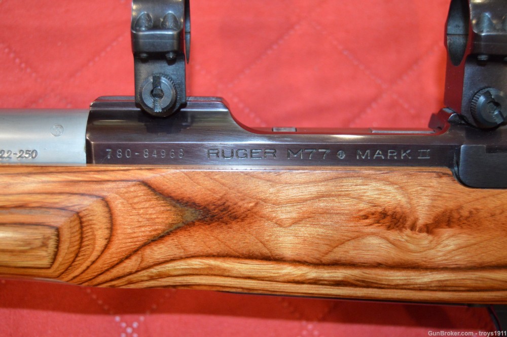 Ruger M77 Mark ll 2 22-250 Model 07866 varmint target with rings 1992-img-5