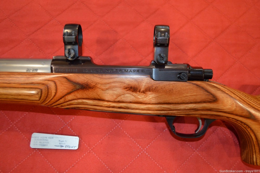 Ruger M77 Mark ll 2 22-250 Model 07866 varmint target with rings 1992-img-4