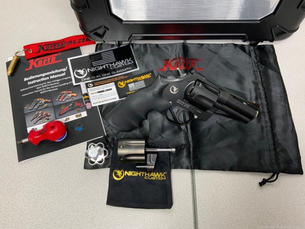 KORTH MONGOOSE 357 MAGNUM / 9MM 3" DOUBLE ACTION REVOLVER W/ ACCESSORIES-img-4